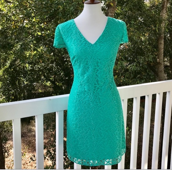 Lilly Pulitzer Size Small Seafoam Green Jungle Lace Erica Dress Like New - Picture 14 of 16